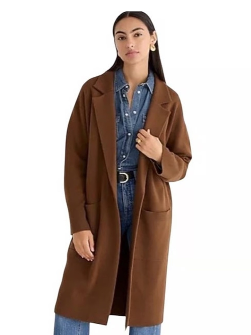 J. Crew | Cardigan | J. Crew Ella Cardigan Long | Heather Walnut